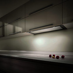 Elica Hidden 120 Built-In Cooker Hood, Stainless Steel/ White Glass